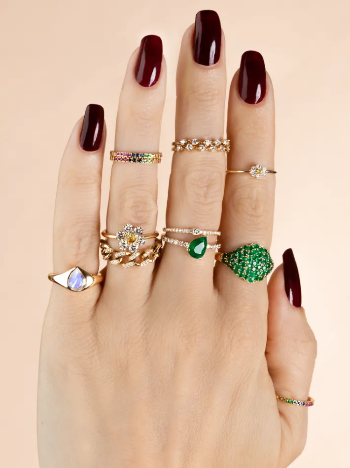 The Last Line Teddy Flower Ring