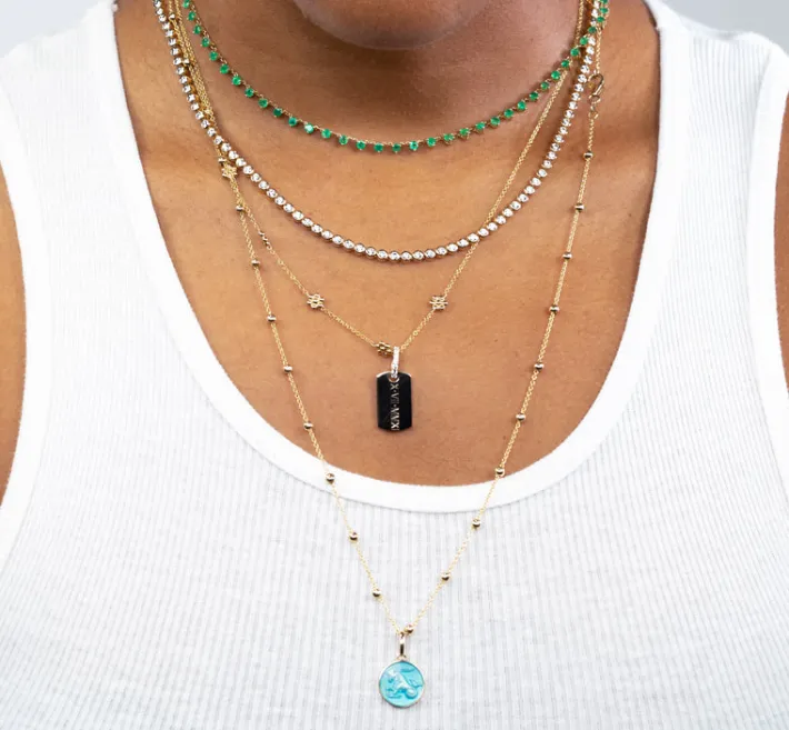 The Last Line Teddy Flower Station Necklace