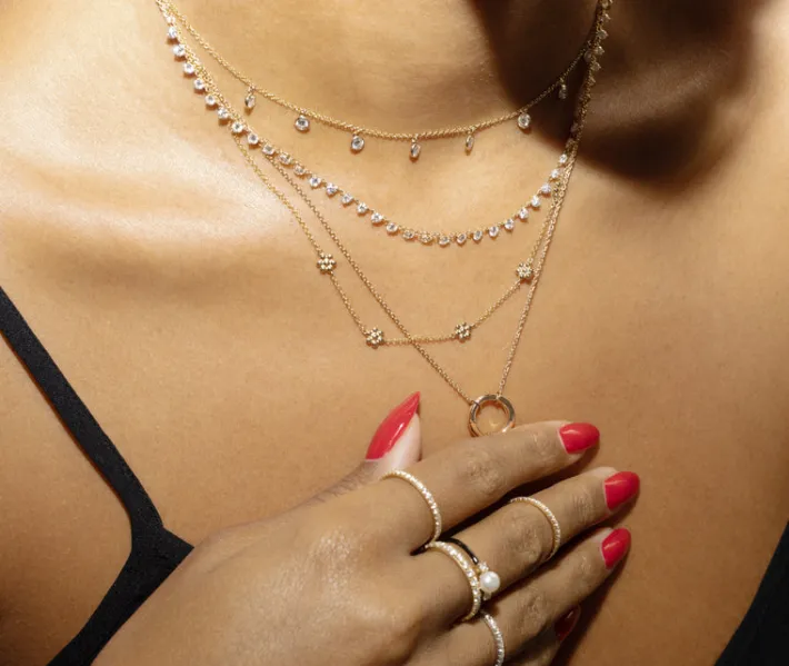 The Last Line Teddy Flower Station Necklace