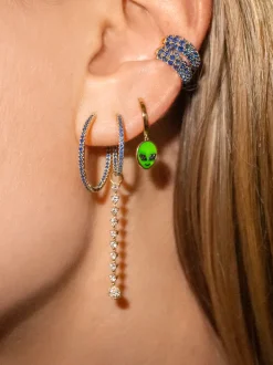 The Last Line Tennis Hoop Earring Charm