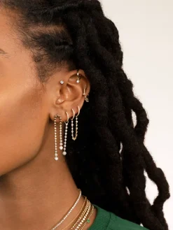 The Last Line Tennis Hoop Earring Charm