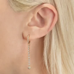The Last Line Tennis Hoop Earring Charm