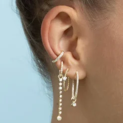 The Last Line Tennis Hoop Earring Charm