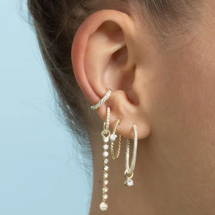 The Last Line Tennis Hoop Earring Charm