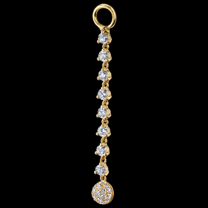 The Last Line Tennis Hoop Earring Charm