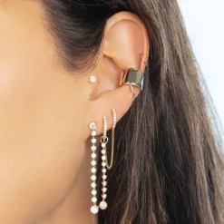 The Last Line Tennis Hoop Earring Charm