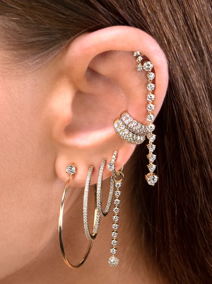 The Last Line Tennis Hoop Earring Charm