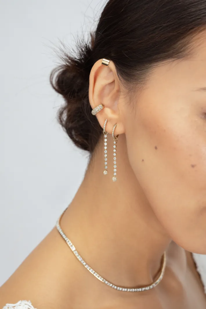 The Last Line Tennis Hoop Earring Charm