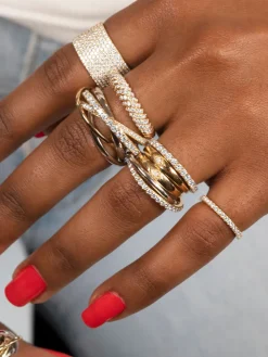 The Last Line With a Twist Cocktail Ring