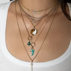 The Last Line Yin Yang Bezel Linked Necklace