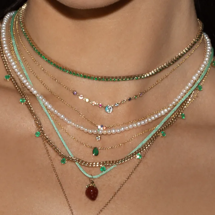The Last Line Yin Yang Bezel Linked Necklace
